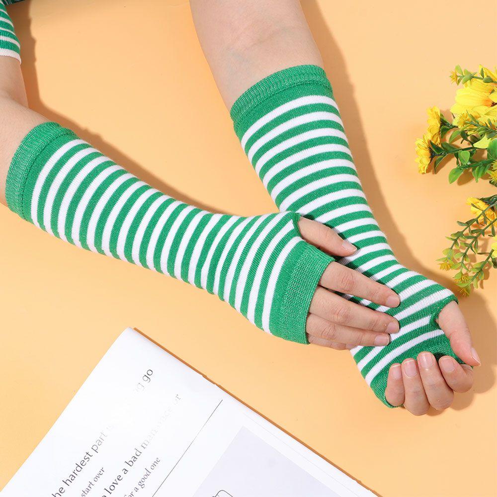 MUVAKO Găng Tay Len Dài Hở Ngón