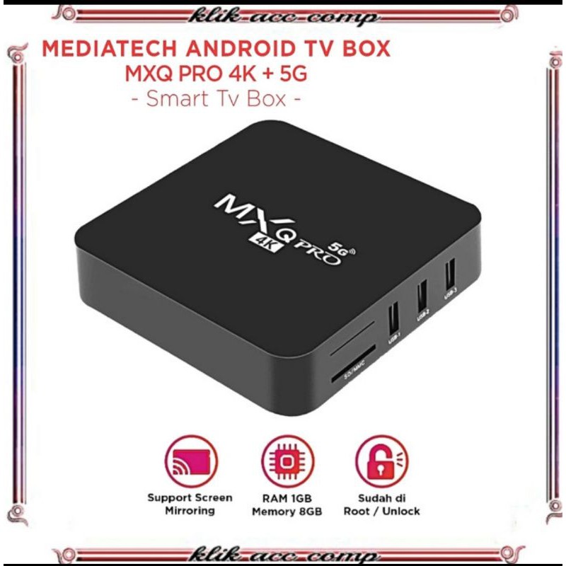 Hộp Tv Thông Minh Mediatech Mxq Pro 4k Plus 5g Android