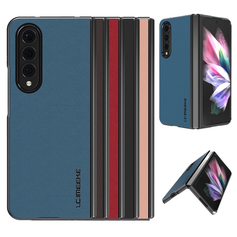 Ốp điện thoại silicon dẻo màu đen trơn đơn giản sang trọng cho Samsung Galaxy Z Fold 3 5G