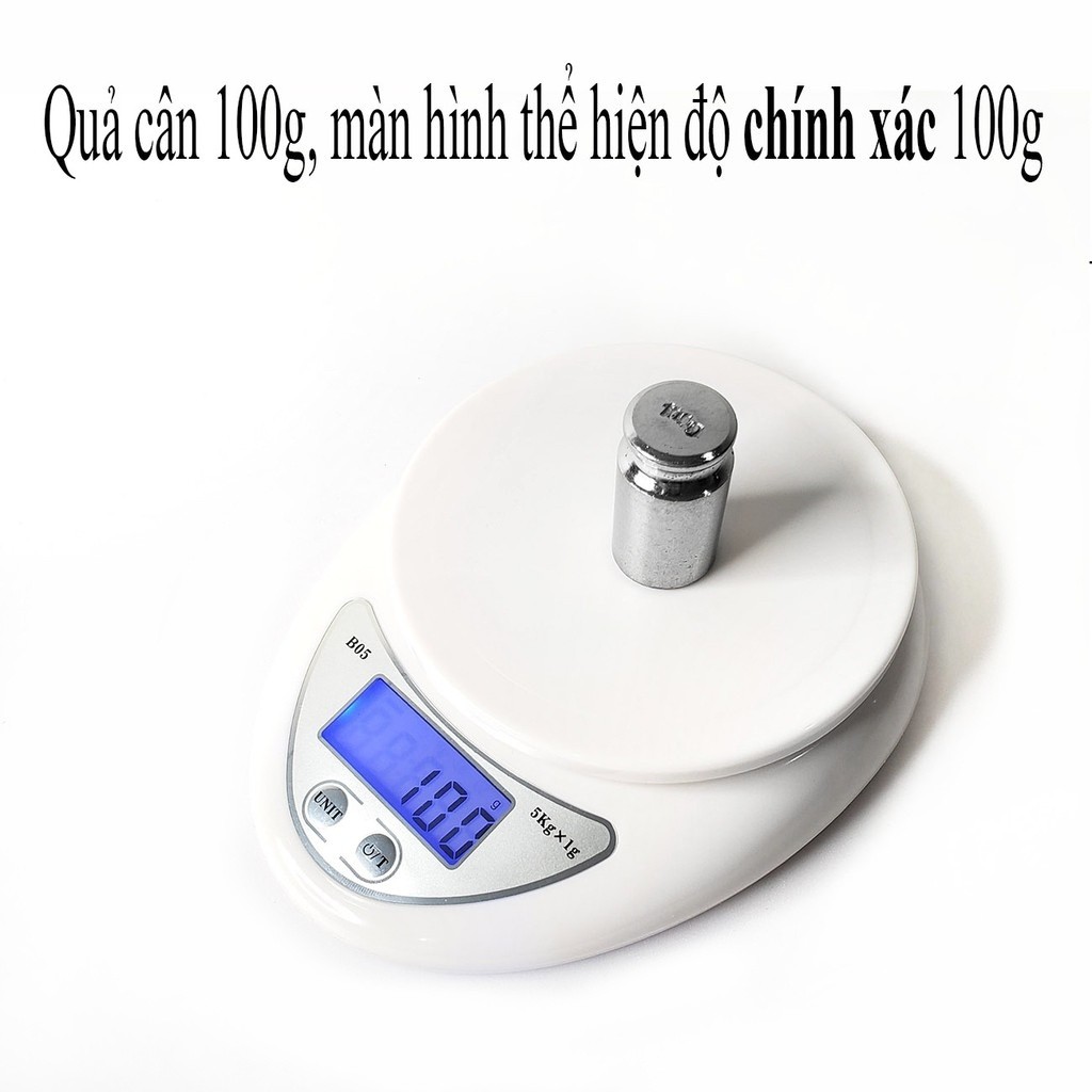 Cân Điện Tử Mini 5kg WH B05 Chính Hãng Tặng Tô Chứa 800ml Độ Chính Xác Cao ( Bảo Hành 1 Năm ) TBE Shop