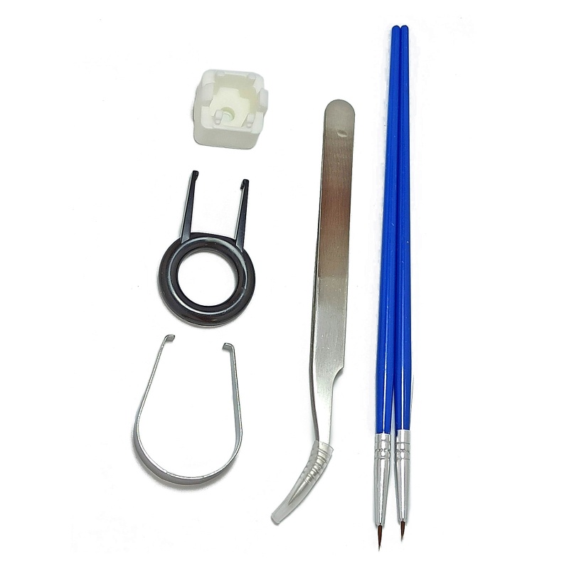 Won 6PCS Switch Lube Station Switches Opener Ring Keycap Puller Mechanical Keyboard Lube Pen Kit for Lubing Cherry Keybo