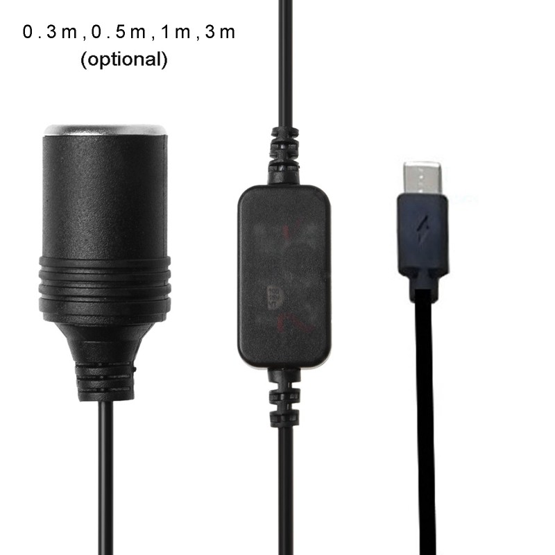 Cáp chuyển đổi Usb C Pd sang 12v chuyên dụng dành cho xe ô tô