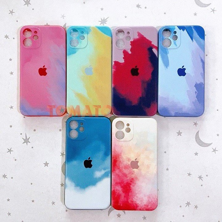 Ốp Lưng iPhone Loang Màu Viền Vuông , Ốp Dẻo Bảo Vệ Camera 6/6plus/6s/6splus/7/7plus/8/8plus/x/xs/11/12/pro/max | BigBuy360 - bigbuy360.vn