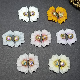 Hoa hướng dương nửa - Hoa bột đính móng HN117