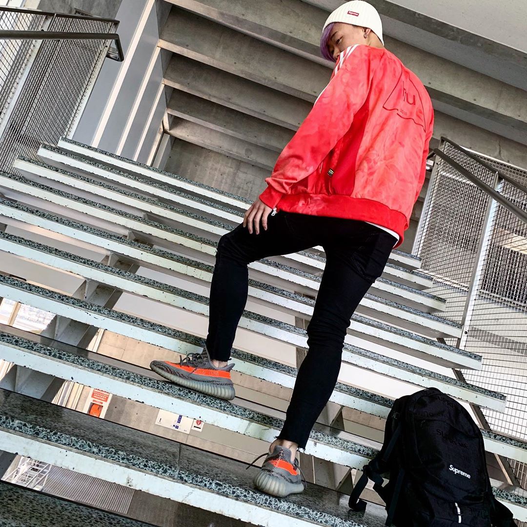 (FREESHIP+HỘP)  Giày thể thao Sneakers  YZ 350 V2 beluga xám vạch cam cực đẹp cho cả nam và nữ