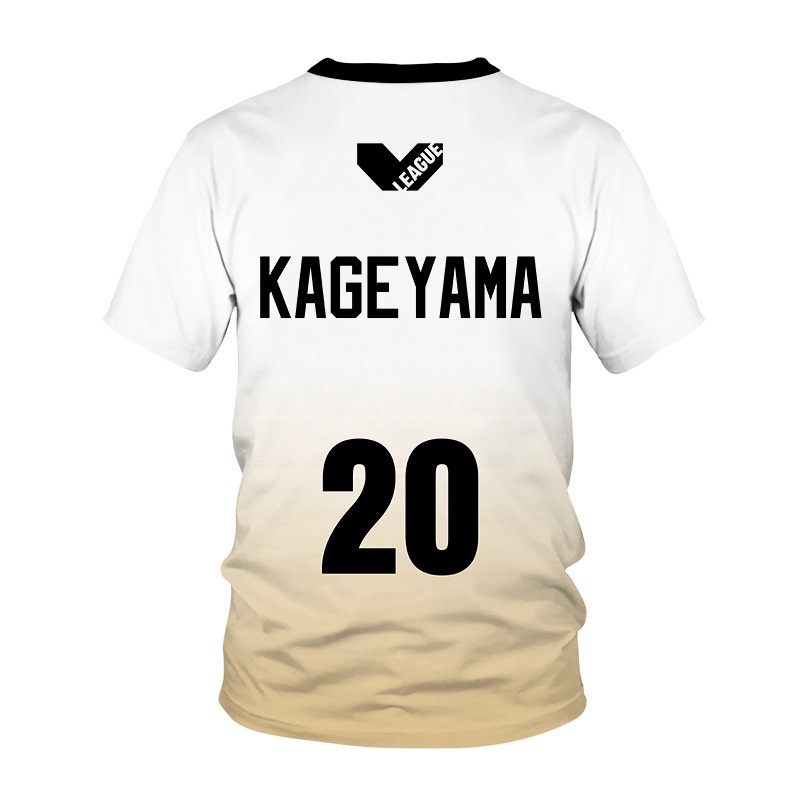 Áo Thun Ngắn Tay In Họa Tiết Anime Haikyuu Schweiden Adlers KAGEYAMA 3D Độc Đáo