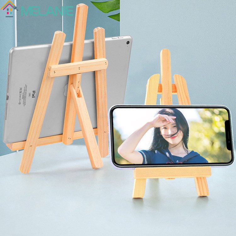 [Bán Chạy] Giá Đỡ Ba Chân Bằng Gỗ Sáng Tạo Có Thể Gập Lại Cho Điện Thoại Di Động / Máy Tính Bảng Và Trưng Bày