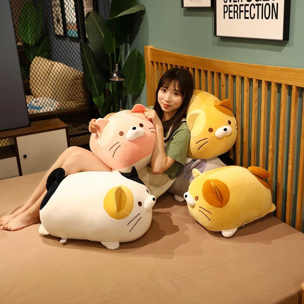 LANFY Đồ chơi nhồi bông Hình Mèo Hoạt Hình Đáng Yêu Cho Bé