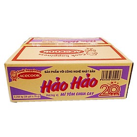 [mẫu mới] Thùng 30 gói mì tôm Hảo Hảo chua cay 75g