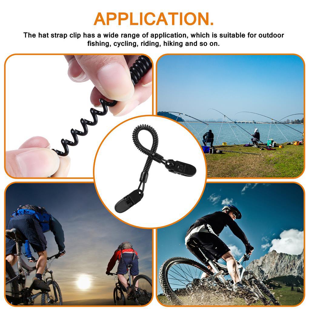 Set 4 Kẹp Nhựa Giữ Mũ Lưỡi Trai Co Giãn Tốt Tiện Dụng Khi Đi Câu Cá / Leo Núi