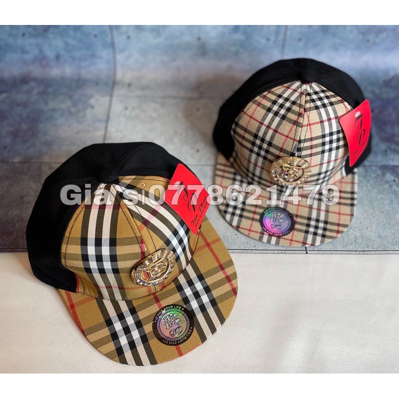 Nón HipHop Snapback trẻ em 1t đến 5tuổi phối sọc logo