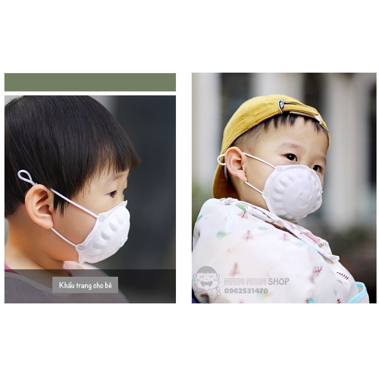 Khẩu trang 3D cho bé hoa hướng dương Bakala xuất Nhật