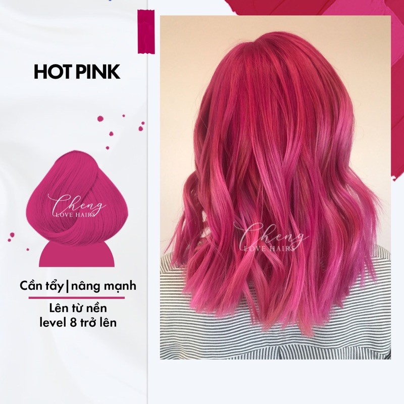 Thuốc nhuộm tóc màu HOT PINK - Hồng Neon Chenglovehair, Chenglovehairs | BigBuy360 - bigbuy360.vn