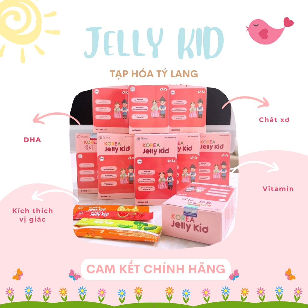 Korea Jelly Kid - Thạch Giúp Bé Hết Biếng Ăn, Hấp Thụ Tốt, Tăng Cường Sức Đề Kháng
