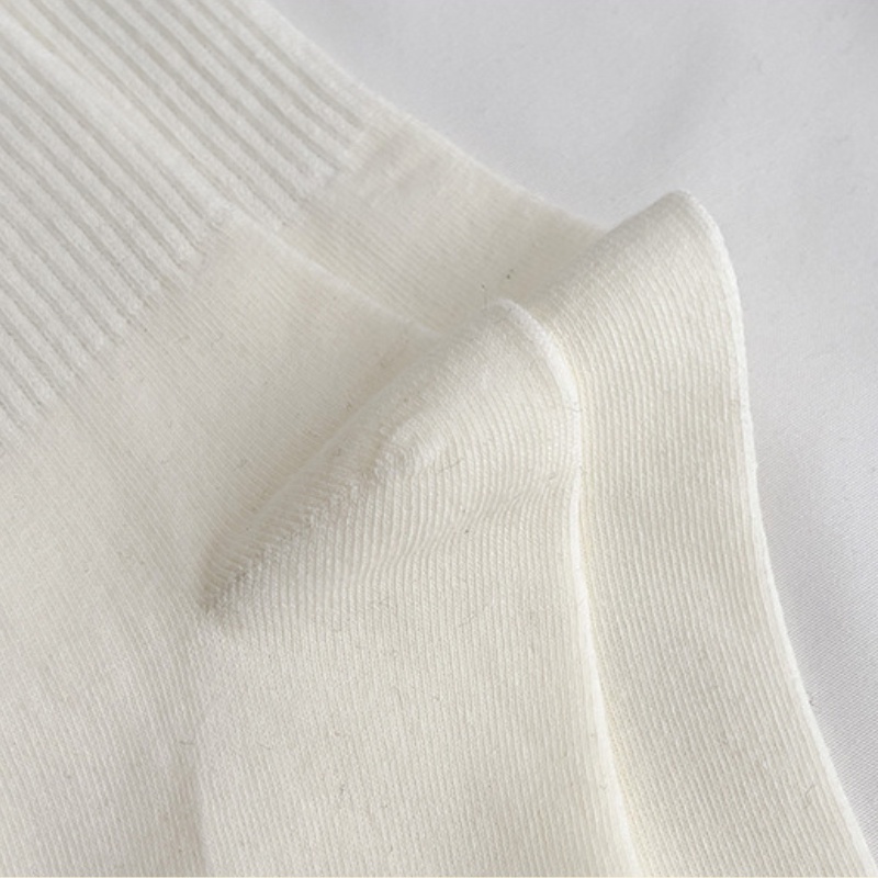 Vớ FHYL cotton cổ cao qua mắt cá chân màu trắng/ đen thời trang dành cho nữ