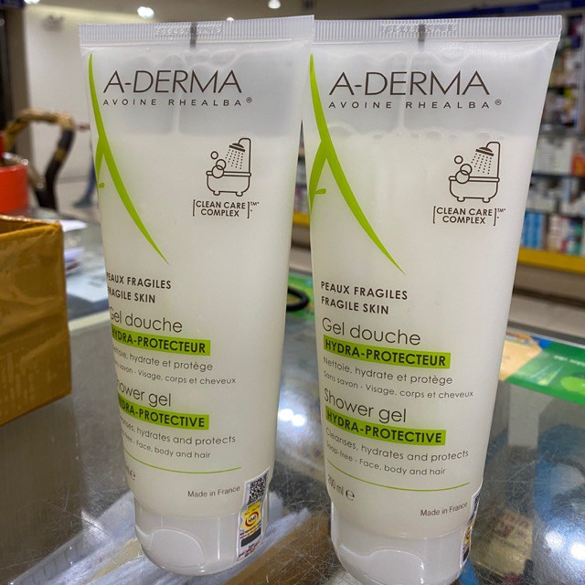 Sữa rửa mặt ADERMA + tắm gội - ADERMA Shower Gel Hydra-Protective face, body and Hair 200ml | BigBuy360 - bigbuy360.vn