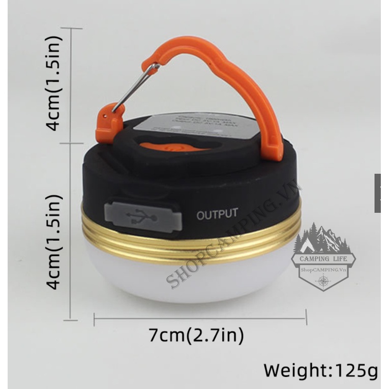 Đèn led treo lều pin sạc, đèn treo lều pin aaa nhỏ gọn cắm trại, dã ngoại - Camping VietNam