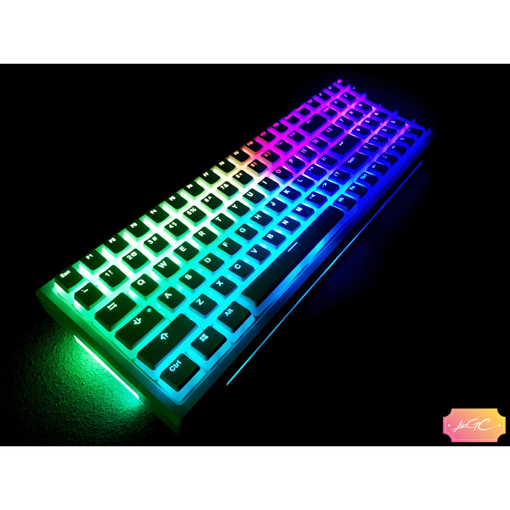 Keycap Pudding màu BLACK/WHITE Xuyên LED lắp cho nhiều bàn phím RGB