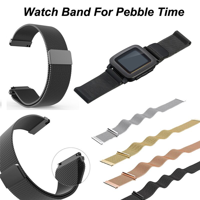 [ Pebble Time] Dây đồng hồ nam châm Pebble Time, Pebble Time Steel, Pebble 2 SE/ HR