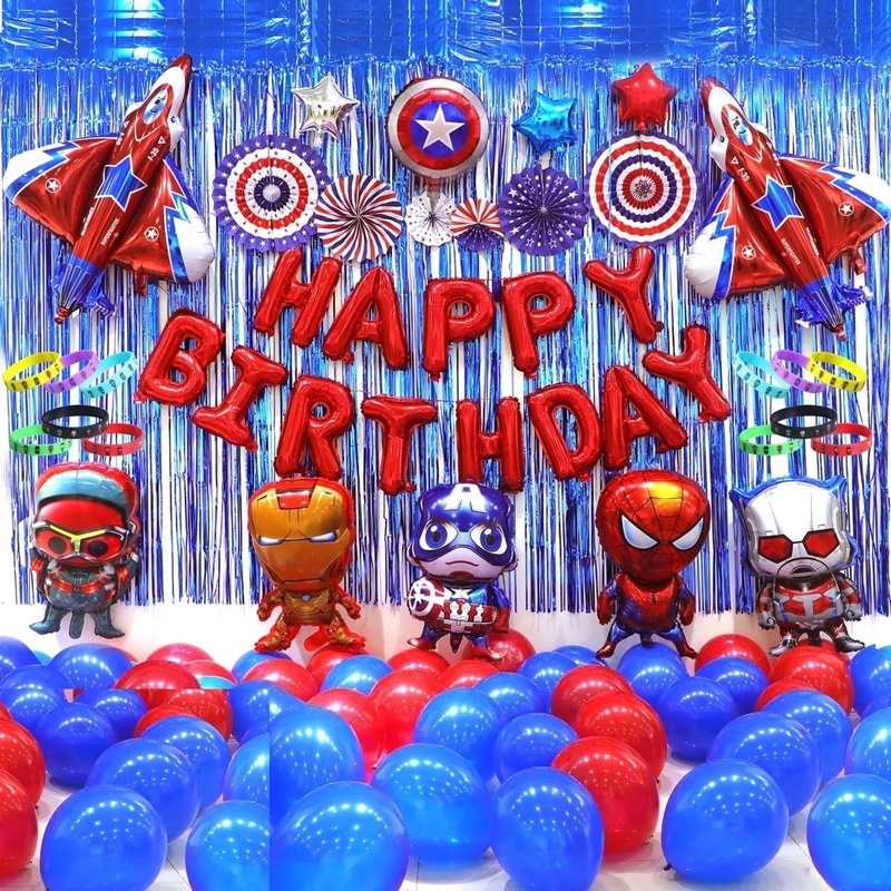 1 Bong Bóng Hình Siêu Anh Hùng Marvel 3D Trang Trí Tiệc Sinh Nhật Cho Bé