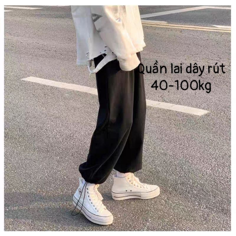 Bigsize 40-100kg quần nam nữ jogger lai dây rút mặc được 2 kiểu