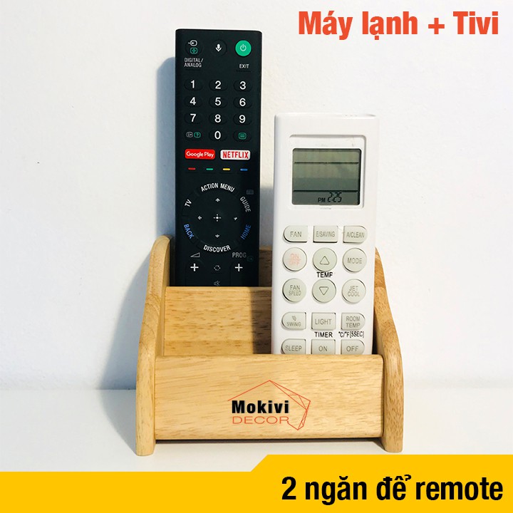 Hộp gỗ đựng remote tivi và máy lạnh