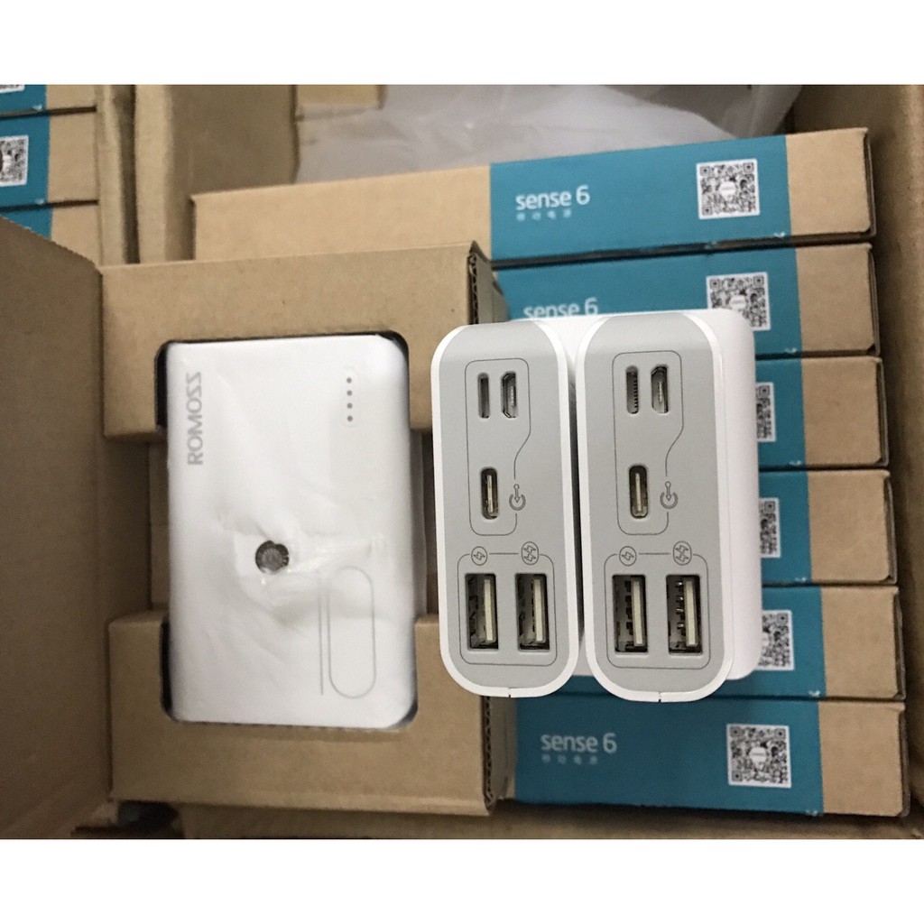 Sạc Dự Phòng Romoss(Sense 4S) Simple 10 Mini Siêu Nhỏ 10000Mah 3 Cổng Sạc Vào - Bh 1 Năm | BigBuy360 - bigbuy360.vn