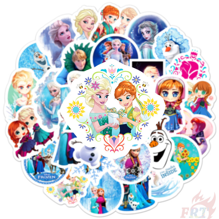 DISNEY Bộ 50 Miếng Dán Hình Công Chúa Elsa Và Anna Trong Phim Hoạt Hình Frozen 04