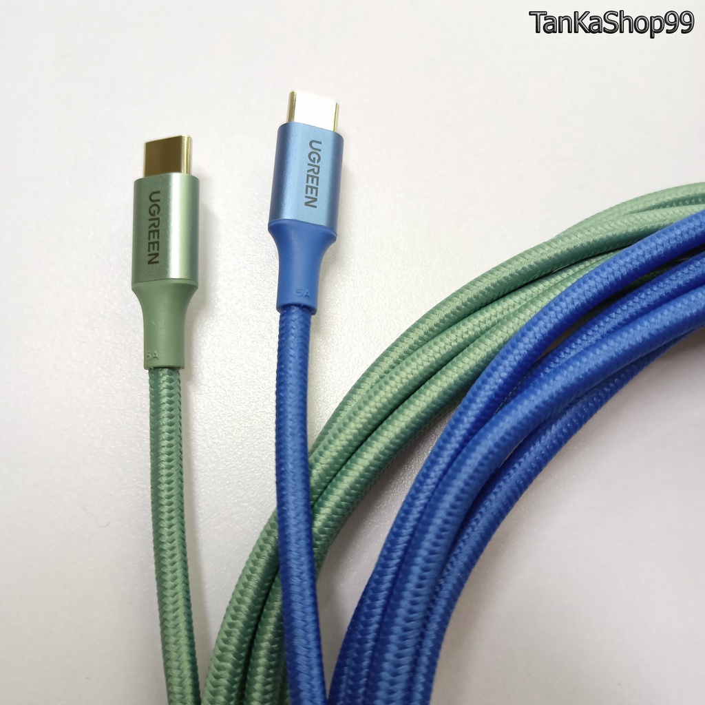 Cáp Sạc Nhanh Ugreen 100w Usb C to C 20V/5A , Hỗ Trợ Sạc Nhanh PD, QC 4.0, Sạc nhanh điện thoại, laptop, máy tính