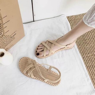 Dép sandal ulzzang cói trơn , chấm bi