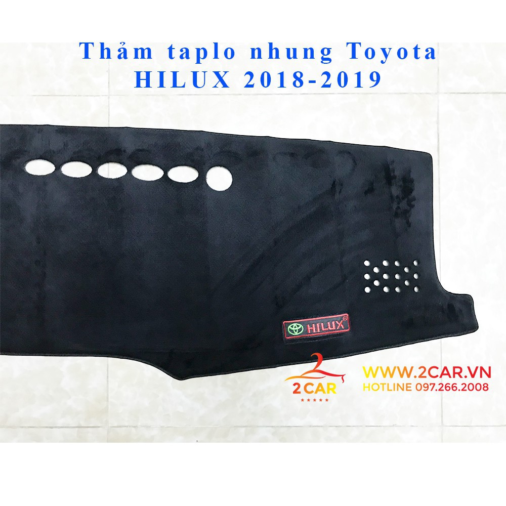 Thảm taplo nhung Toyota HILUX 2016 - 2019