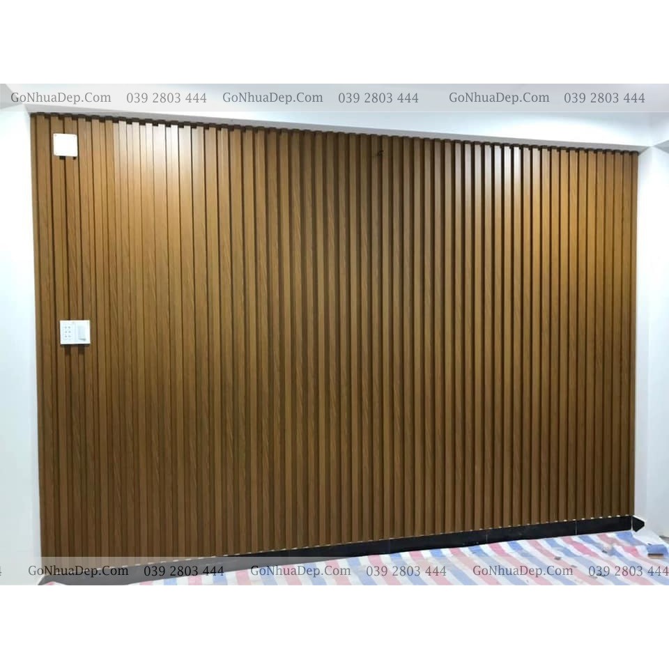 Tấm ốp trần tường gỗ nhựa composite loại 3 sóng cao, màu sắc đa dạng, giống với gỗ tự nhiên