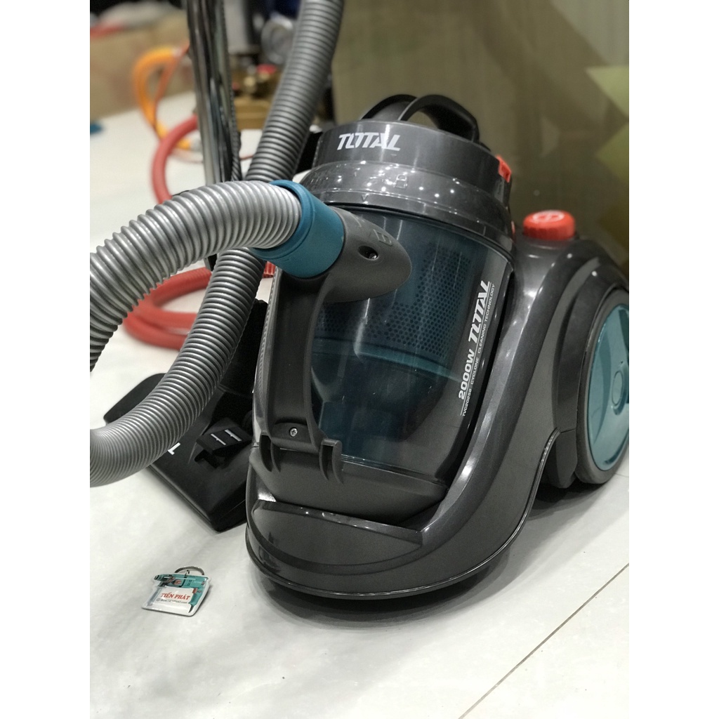 Máy hút bụi gia đình cẩm tay 2000W CHÍNH HÃNG TOTAL TVC20258  - Lực hút mạnh mẽ tận các ngóc vị trí TOTAL TOOLS WORLD