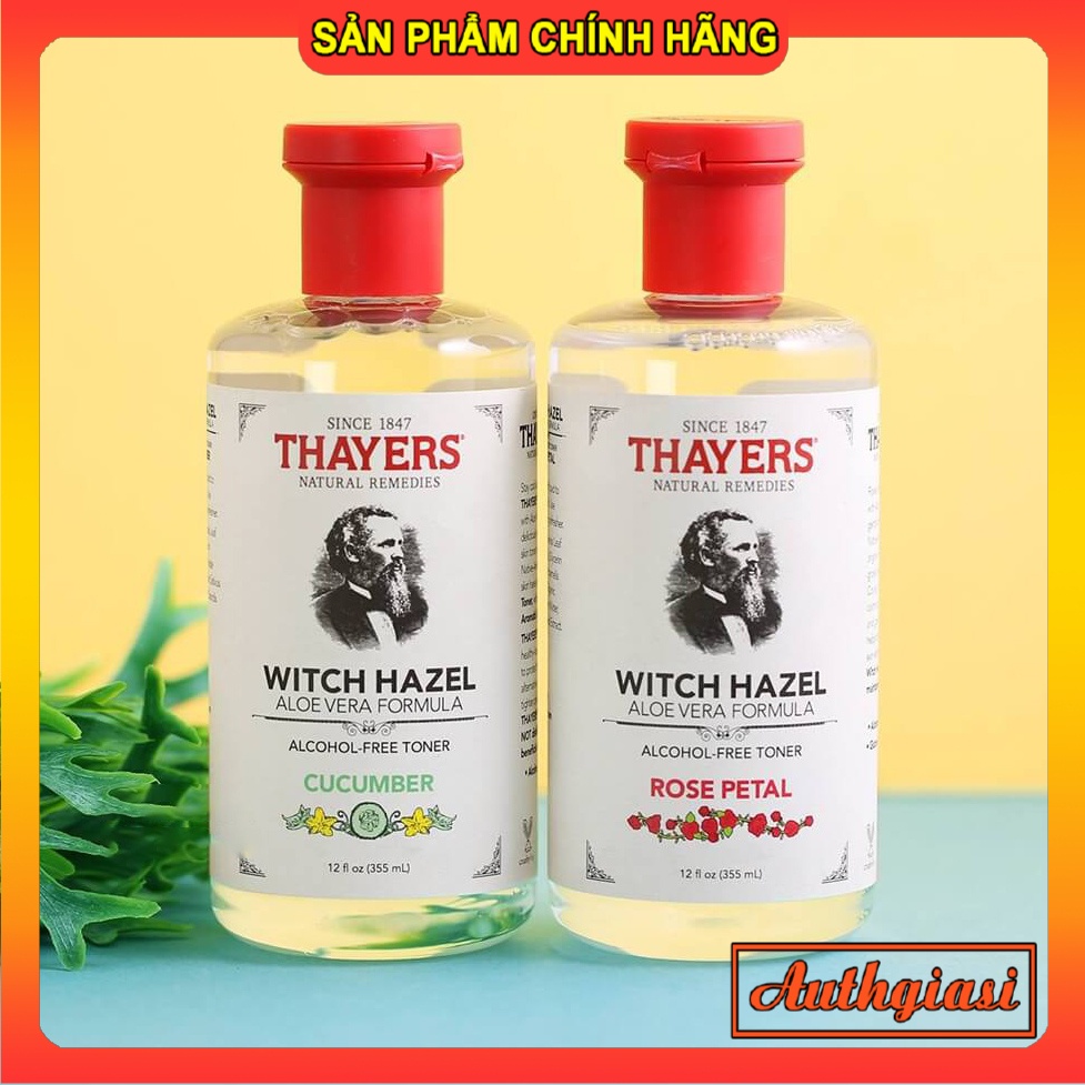 Nước Hoa Hồng Thayers Witch Hazel Toner NHH Thayer ( Best Seller ) làm sạch, se khít lỗ chân lông 355ml