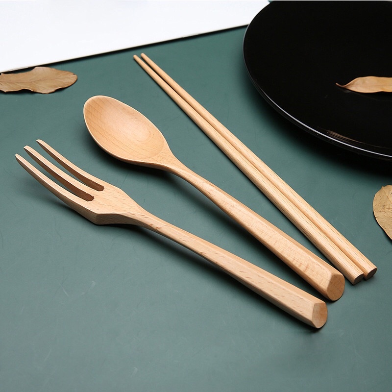 MUỖNG NĨA ĐŨA BẰNG GỖ TRE PHONG CÁCH NHẬT BẢN THÂN THIỆN VỚI MÔI TRƯỜNG