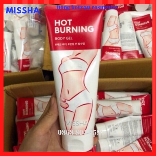 Kem tan mỡ bụng Missha Hot Burning đốt mỡ thừa và giảm số đo vòng bụng 200ml Hàn Quốc