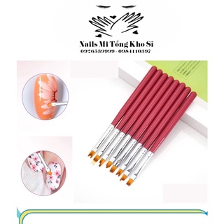 Bộ cọ vẽ hoa cúc trang trí móng nail, Bộ cọ 8 cây vẽ hoa