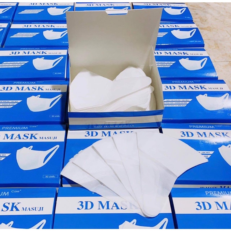 Khẩu trang 3D mask Masuji chính hãng công nghệ nhật bản (hộp 50c)