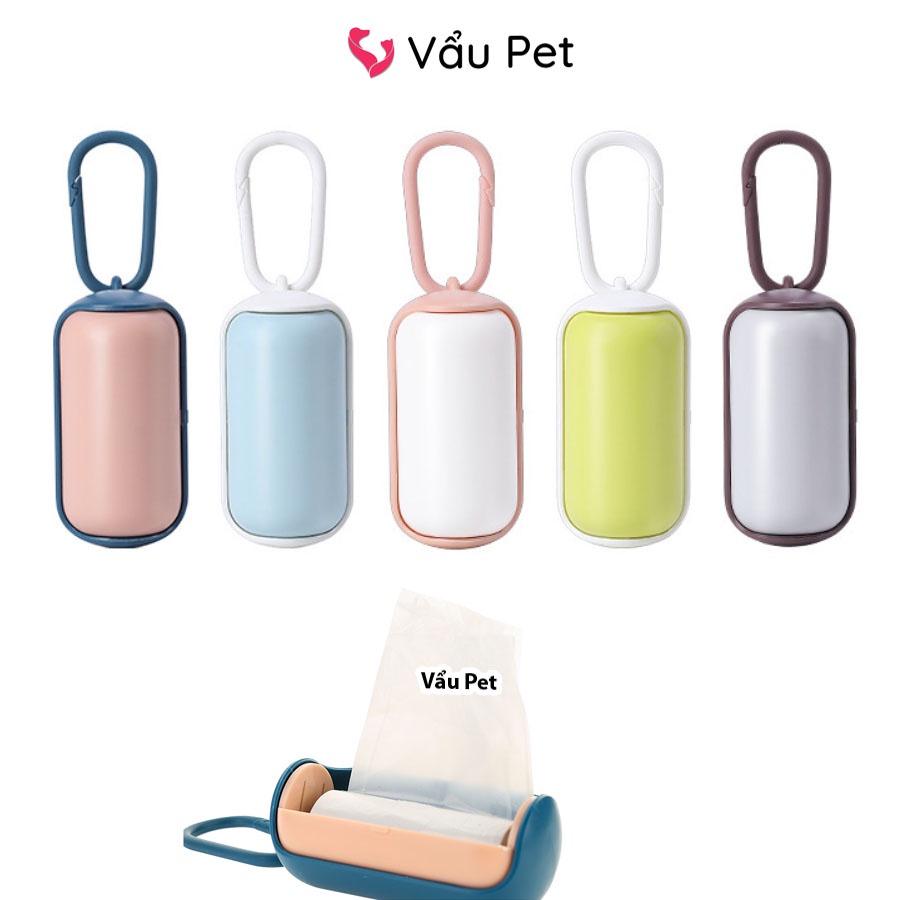 Hộp Đựng Túi Hót Phân Cho Chó Mèo (TẶNG KÈM 1 CUỘN TÚI) Vẩu Pet Shop