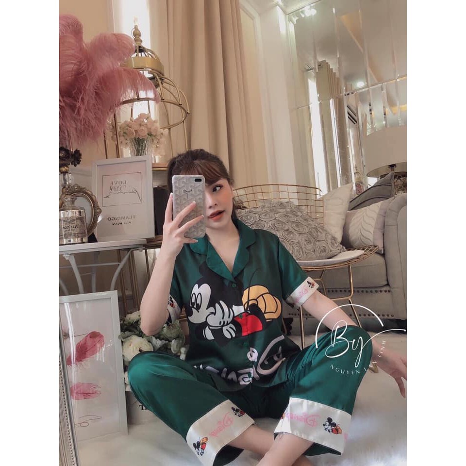 Pizama lụa satin mickey TNQD | BigBuy360 - bigbuy360.vn