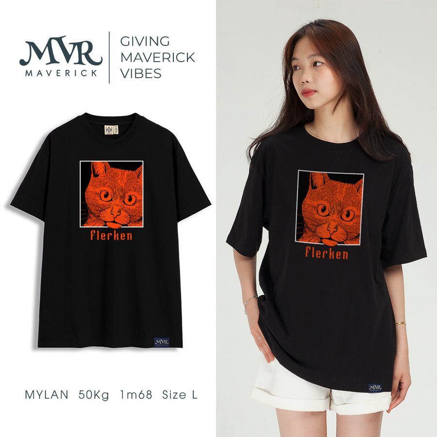 Áo thun nam phông Flerken Unisex cotton thoáng mát chảnh mèo lạnh lùng MVR KK4025