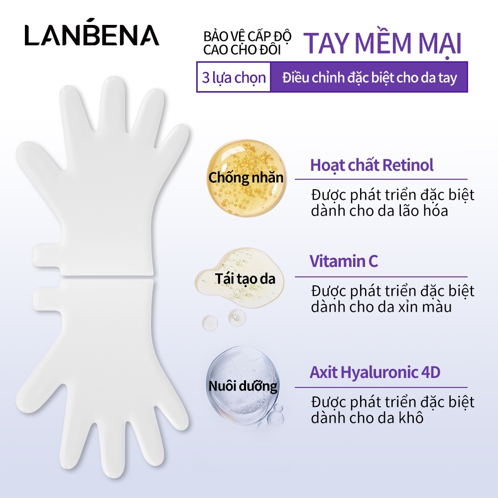 Mặt nạ dưỡng da tay LANBENA Vitamin C làm trắng chống lão hóa tay dưỡng ẩm chống nếp nhăn mặt nạ ủ tay 40g