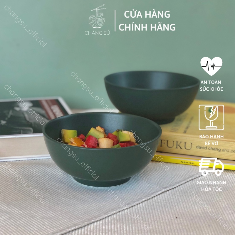 Bát tô sứ xanh cổ vịt cao cấp Dílo phong cách Bắc Âu - Tô canh tô phở dày dặn 3 màu sắc - Vỡ 1 đổi 1
