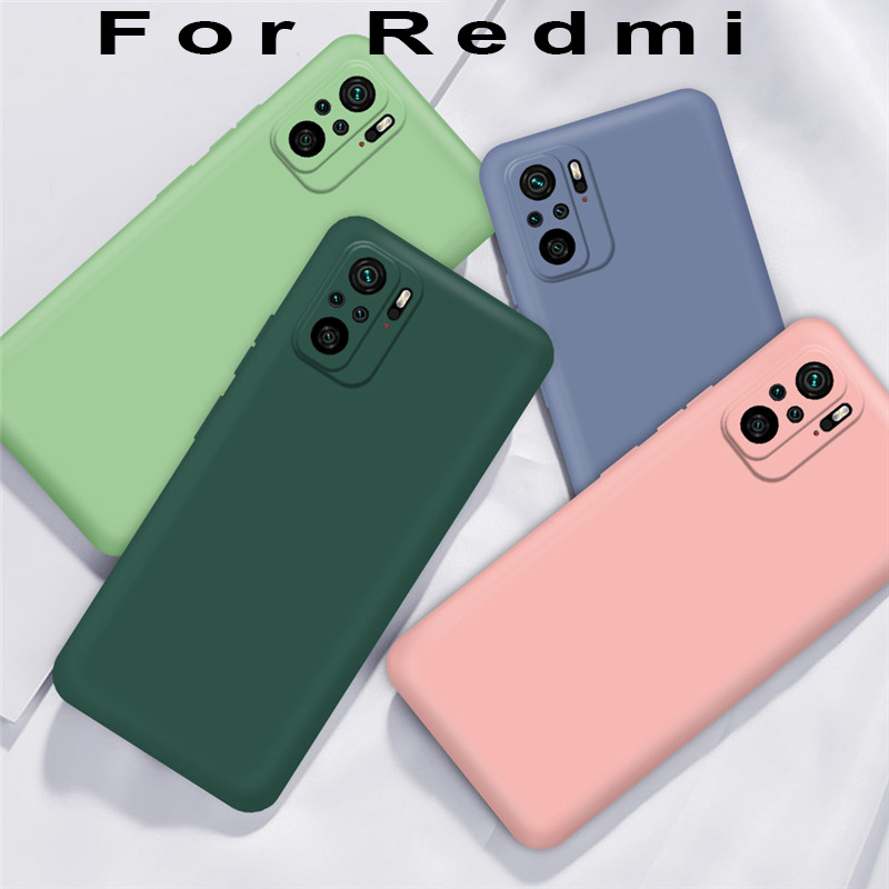 Ốp điện thoại silicon mềm màu trơn dành cho Redmi 12 12C 11A 10 Note 12 11 11s 10 10s 9 Pro 9s 5G 4G 2023