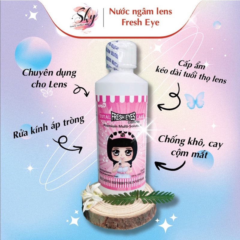 Nước ngâm, rửa lens chuyên dụng Fresh eyes | Video-Ảnh Thật của sản phẩm