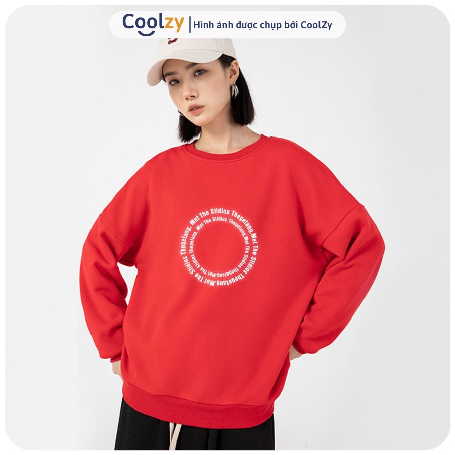 Áo Sweater  Áo Khoác Nam Nữ Vòng Tròn Chữ Phản Quang | CoolZy