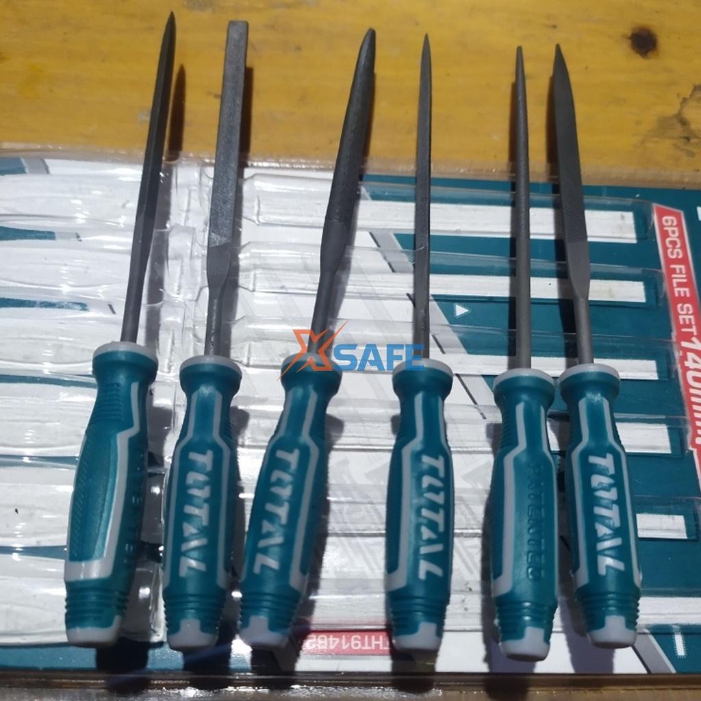 Bộ 6 giũa sắt TOTAL THT91462 đa dạng chất liệu cao cấp, độ bền, chất lượng cao, tay cầm thiết kế mềm mại