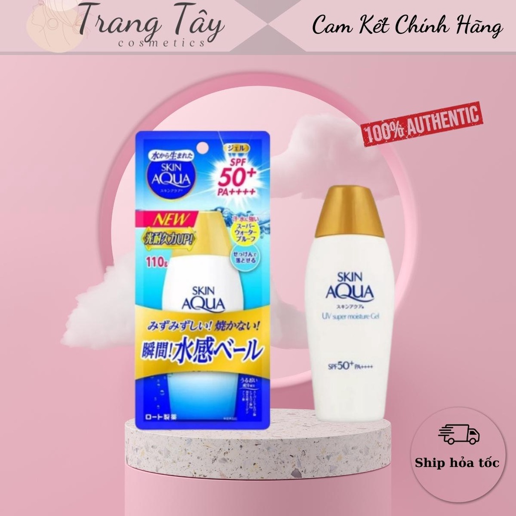 Kem Chống Nắng Skin Aqua Nắp Vàng Nâng Tone Hàng Nhật Nội Địa Phù Hợp Mọi Loại Da 80g