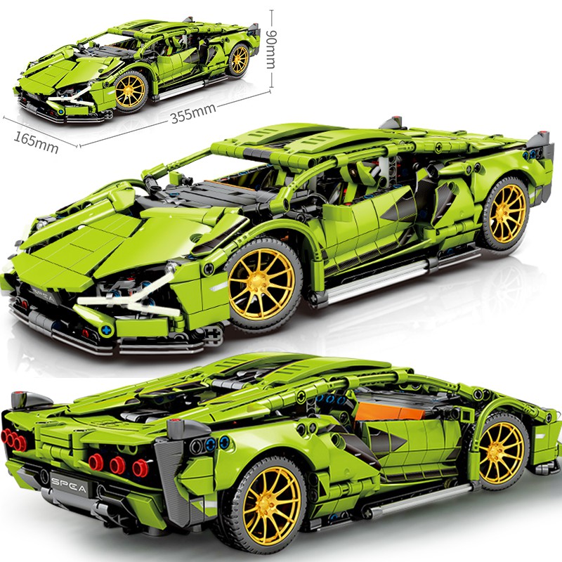 Đồ chơi Lắp ghép Mô hình Lamborghinis Sian FKP37 Aventador Car Roadster Siêu xe 1:14 SY 8600 1254pcs