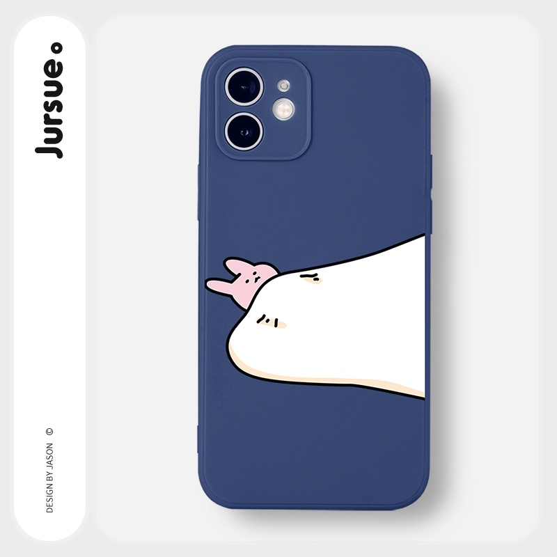 Ốp lưng JURSUE hoạt hình cặp đôi dễ thương đẹp cho iPhone 13 12 11 Pro Max SE 2020 X XR XS ip 8 7 6 6S Plus kute Y128